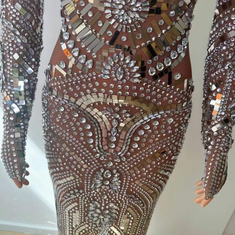 Crystal Embellishment gown special occasion custom dress